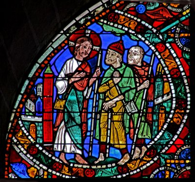 The Passion Window: Resurrection Cycle, Road to Emmaus by French School
