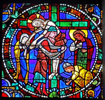 The Passion Window: The Descent from the Cross - Depositio - with Joseph of Arimathea by French School