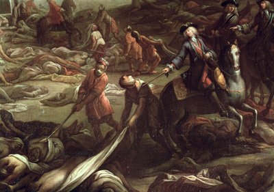The Plague in Marseille in 1720 (detail) by French School