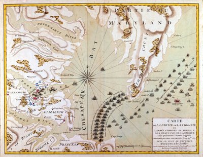 The Plan of Attack at Yorktown and Gloucester by French School