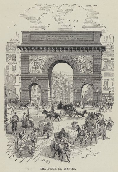 The Porte St Martin by French School