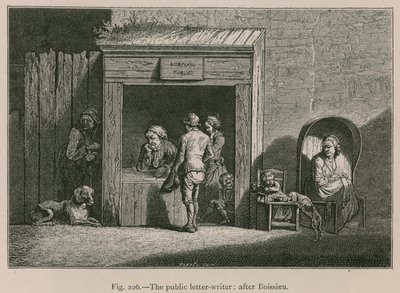 The Public Letter-Writer; after Boissieu by French School