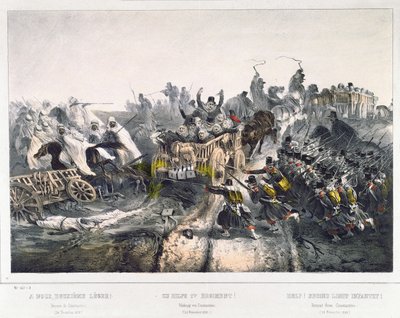 The Retreat of the French from Constantine on 24th November 1836 by French School