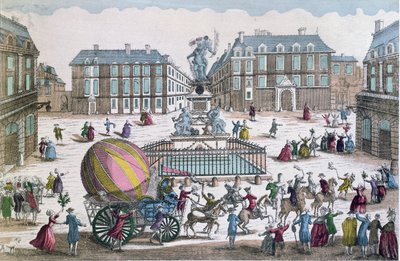 The Return of the Balloon of Jacques Charles and Nicholas Robert by French School
