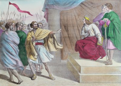 The Revolt of the Ten Tribes under Jeroboam by French School