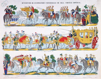 The Royal Cortege at the Inauguration of the Exposition Universelle in 1855 by French School