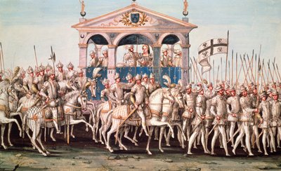 The Royal Entry Festival of Henri II into Rouen, 1st October 1550 by French School