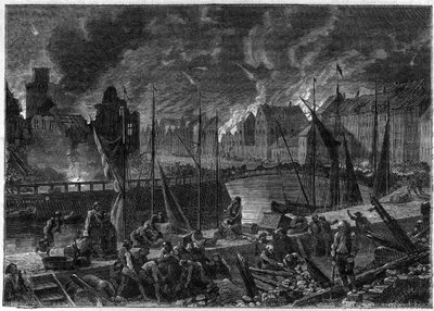 The Second Battle of Copenhagen (16 August-5 September 1807) British bombardment of Copenhagen during the Napoleonic Wars by French School