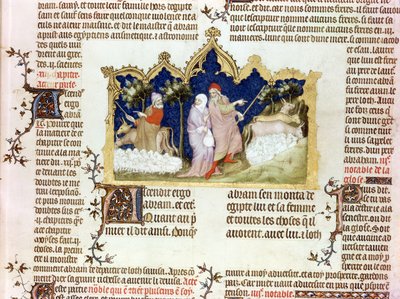 The Separation of Abraham and Lot, from The Bible of Jean de Sy, c.1355 by French School