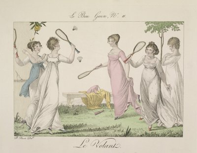 The Shuttlecock, plate 11 from Le Bon Genre, 1802 by French School