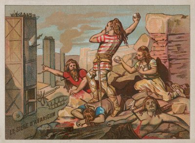 The Siege of Roman Avaricum by the Celts by French School
