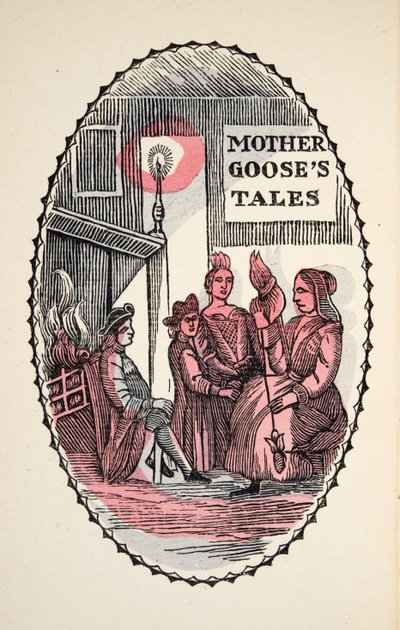 The Sleeping Beauty in The Wood, from Histories or Tales of Past Times Told by Mother Goose, With Morals, by M. Perrault, pub. 1925 (hand coloured woodblock print) by French School
