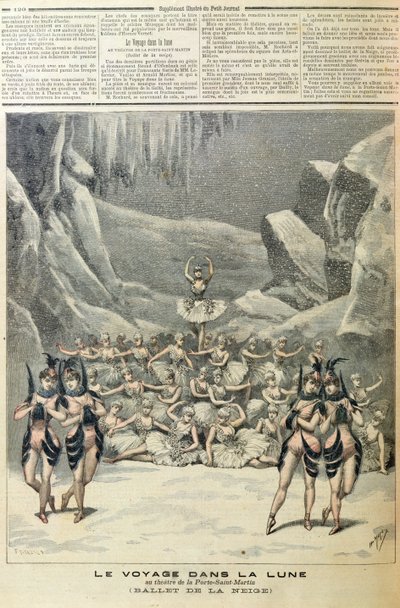 The Snow Ballet, from la Voyage dans la Lune by Jacques Offenbach from Le Petit Journal, 16th April 1892 by French School