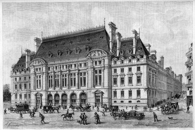 The Sorbonne renovated in 1887, from the rue des Ecoles. by French School