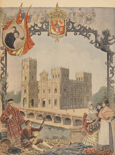 The Spanish Pavilion at the Universal Exhibition of 1900, Paris, Illustration from Le Petit Journal, 4th March 1900 by French School