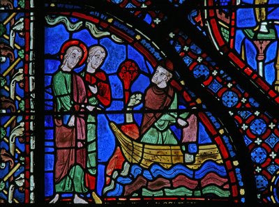 The St James Window: Hermogines Throws His Books in the Sea by French School