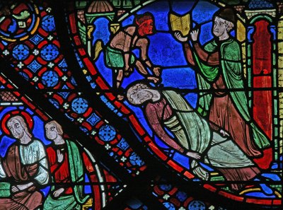 The St James Window: Filetus is Bound with a Magic Spell by Almogenes (Hermoniges) by French School