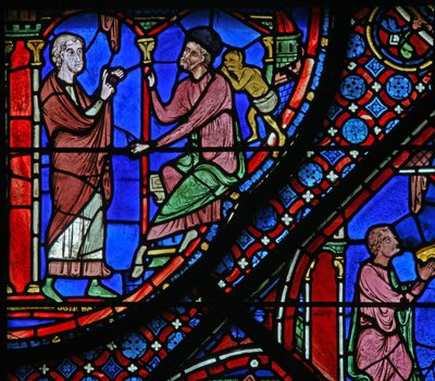 The St James Window: Filetus Tells Almoniges (Hermoniges) of His Conversion by French School