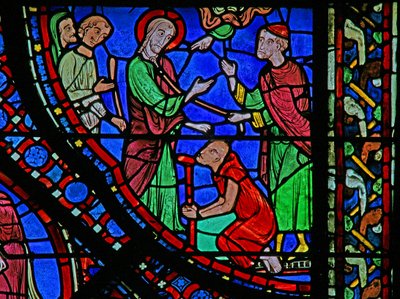 The St James Window: Heals a Paralytic by French School