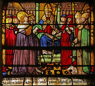 The St Louis Window: Louis at the Council of Lyon by French School