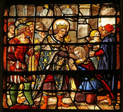The St Louis Window: Louis Visits the Sick by French School