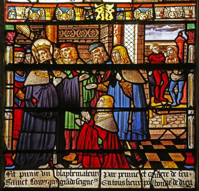 The St Louis Window: The Chastisement of a Blasphemer by French School