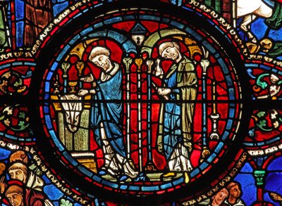 The St Lubin Window: Communion: Wine at the Eucharist by French School
