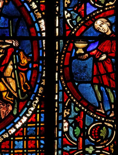 The St Lubin Window: Donors - Wine Makers by French School