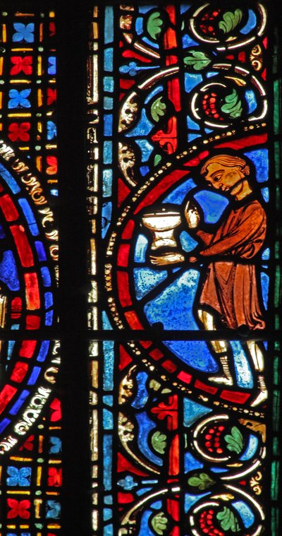 The St Lubin Window: Donors - Wine Makers by French School