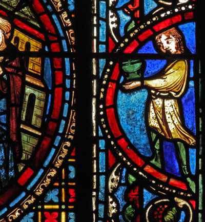 The St Lubin Window: Donors - Wine Makers by French School