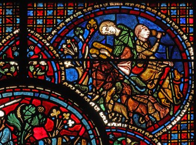 The St Lubin Window: Studies While His Companion Drinks as They Guard the Sheep by French School