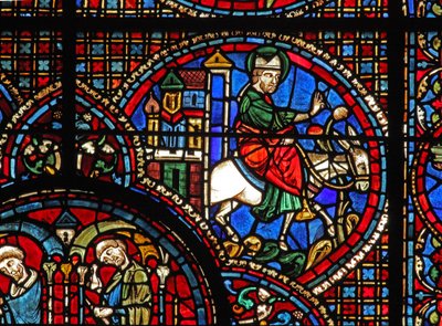 The St Lubin Window: Visits His Diocese by French School