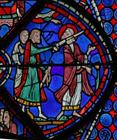 The St Thomas Window: Attacked by Priest of the Sun with a Sword by French School