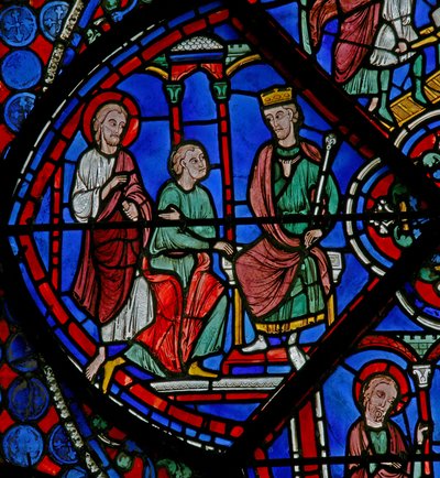 The St Thomas Window: He is Presented to the King by French School