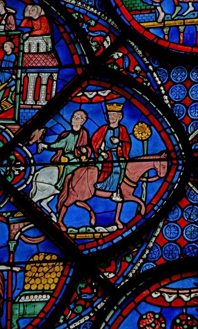 The St Thomas Window: King of India Goes Falconing by French School