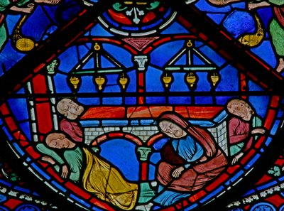 The St Thomas Window: The Sick at His Tomb by French School