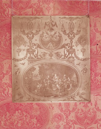 The Story of Telemachus, plate for printing on Toile de Jouy fabric by French School