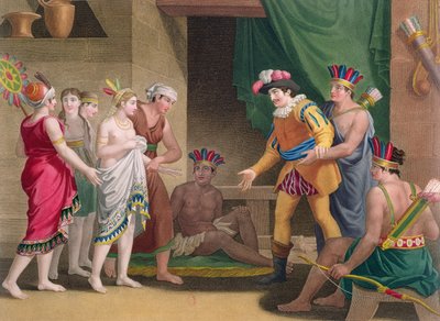 The Story of the Aztec Princess Amazilly and Her Brother Telasco by French School