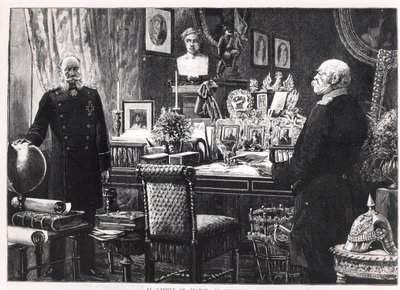 The Study of Kaiser Wilhelm I (1797-1888) King of Prussia and Emperor of Germany by French School