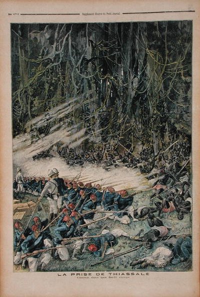 The Taking of Thiassale, the Battle in the Virgin Rain Forest by French School