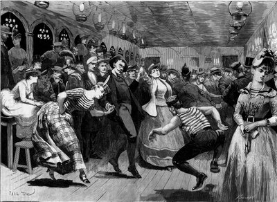 The Thursday evening ball at La Grenouillere around Paris by French School
