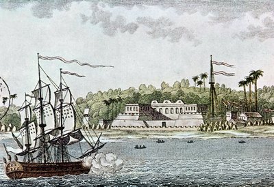 The Town of St. Louis, Senegal, from LAfrique by R. Geoffroy, 1814 by French School