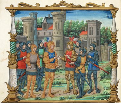 The Treaty of Conflans (Peace of Conflans) by French School