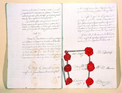 The Treaty of Mortefontaine, 30th September 1800 by French School