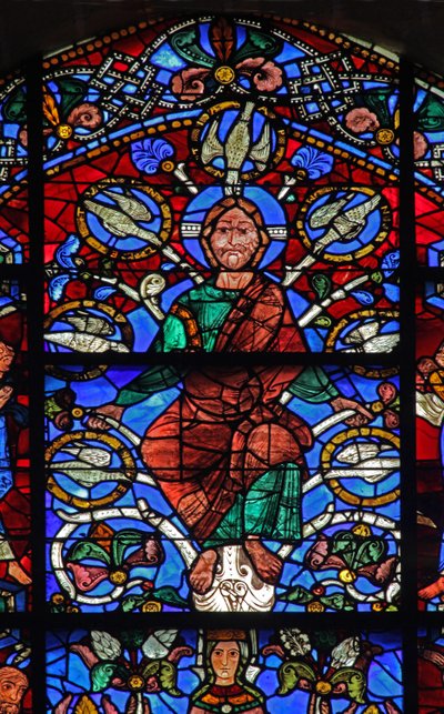 The Tree of Jesse: Christ with 7 Doves of the Holy Spirit, Habakkuk and Sophonias by French School