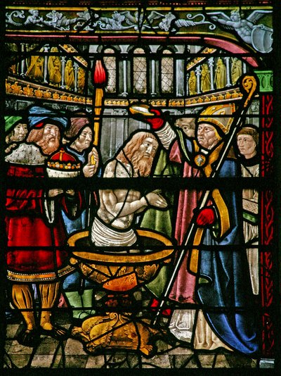The Triumph of the Cross: The Baptism of Constantine by French School