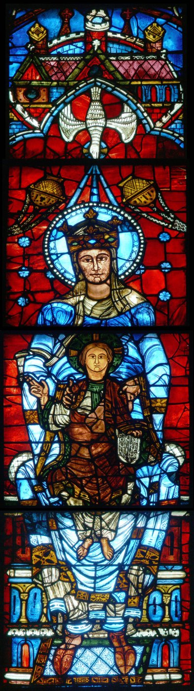 The Virgin and Child: The Notre Dame de la Belle Verriere window by French School