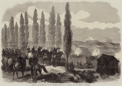 The War, the Emperor and His Staff Watching the Attack on Saarbruck from the Heights of Spicheren by French School