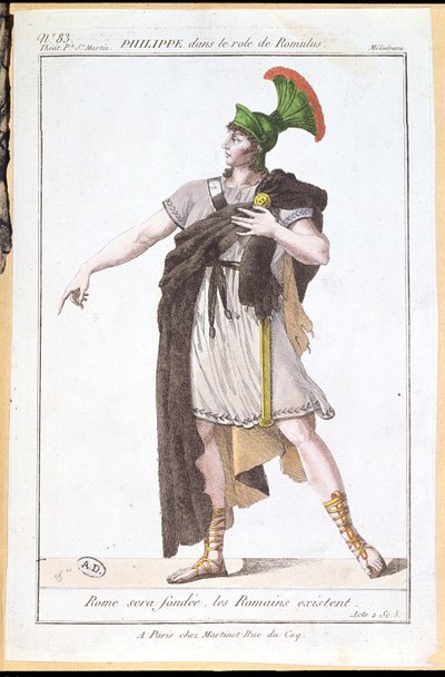 The actor Philippe in the role of Romulus by French School