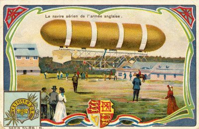 The Aerial Ship of the English Army by French School